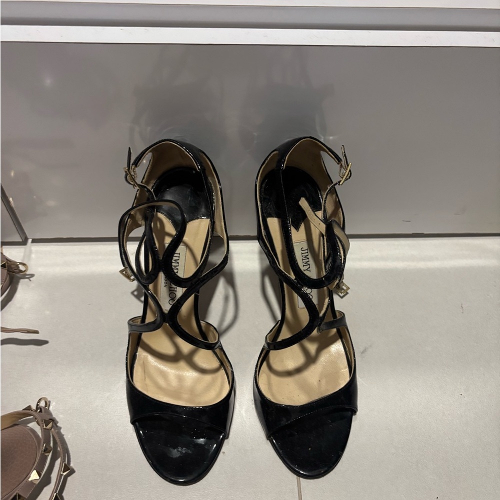 Jimmy Choo Black Strappy Heels